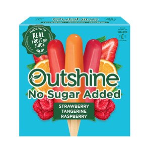 Outshine Strawberry, Tangerine, And Raspberry Frozen Fruit Bars Variety Pack, No Sugar Added, 12 Count - 18 Oz , CVS