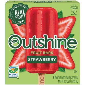Outshine Fruit Bars, Strawberry, 6 CT