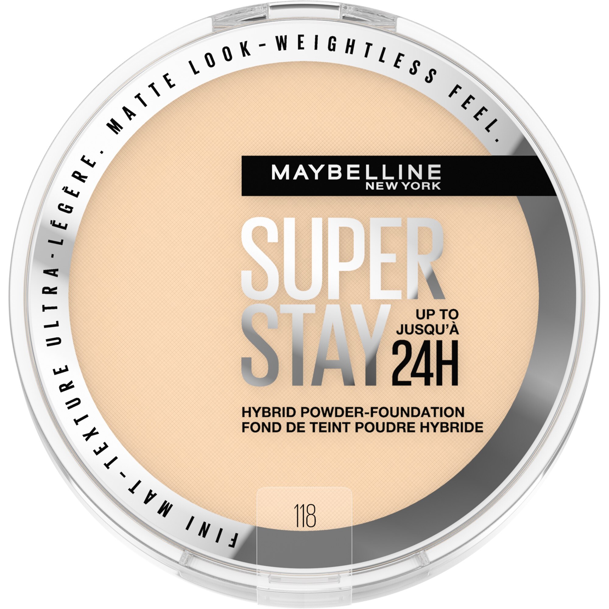 Maybelline New York Super Stay Up To 24HR Hybrid Powder-Foundation, 118, 0.21 Oz , CVS