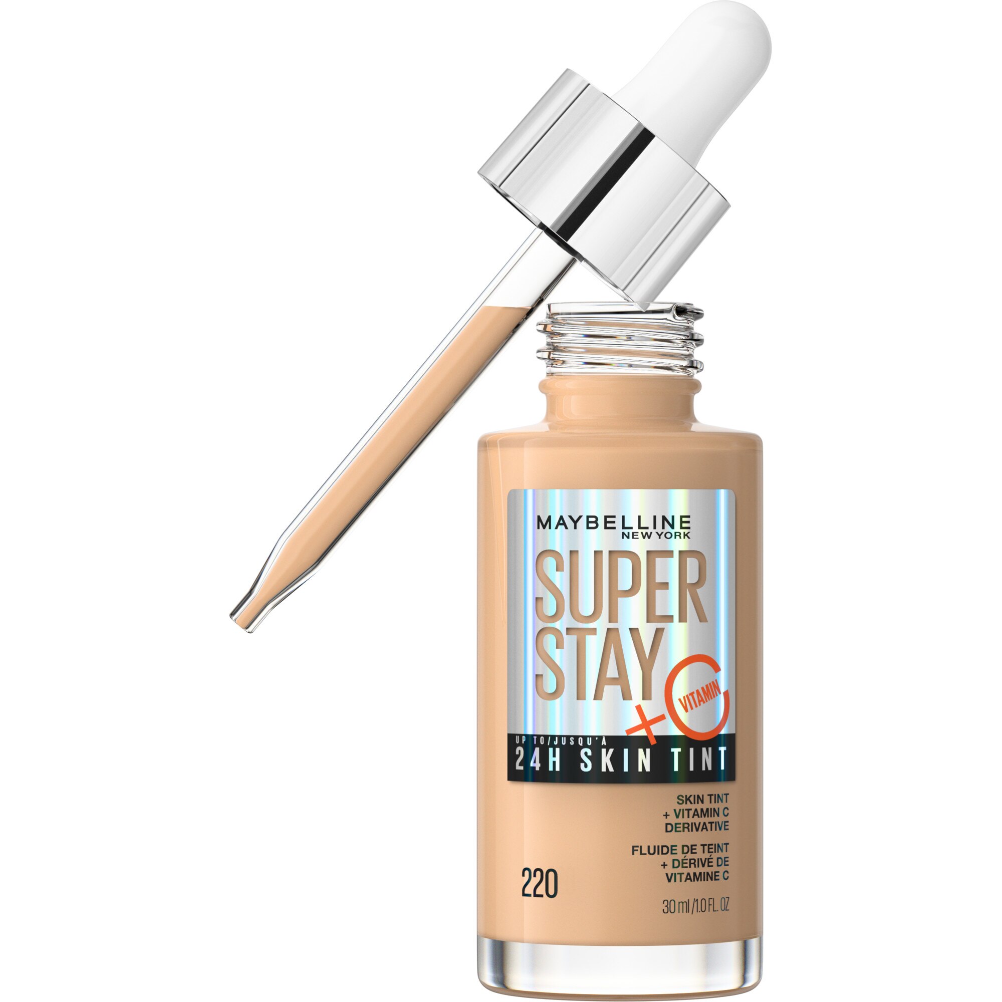 Maybelline New York Super Stay Up To 24HR Skin Tint With Vitamin C, 220, 1 Oz , CVS