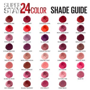 Revlon Lipstick Shades Chart