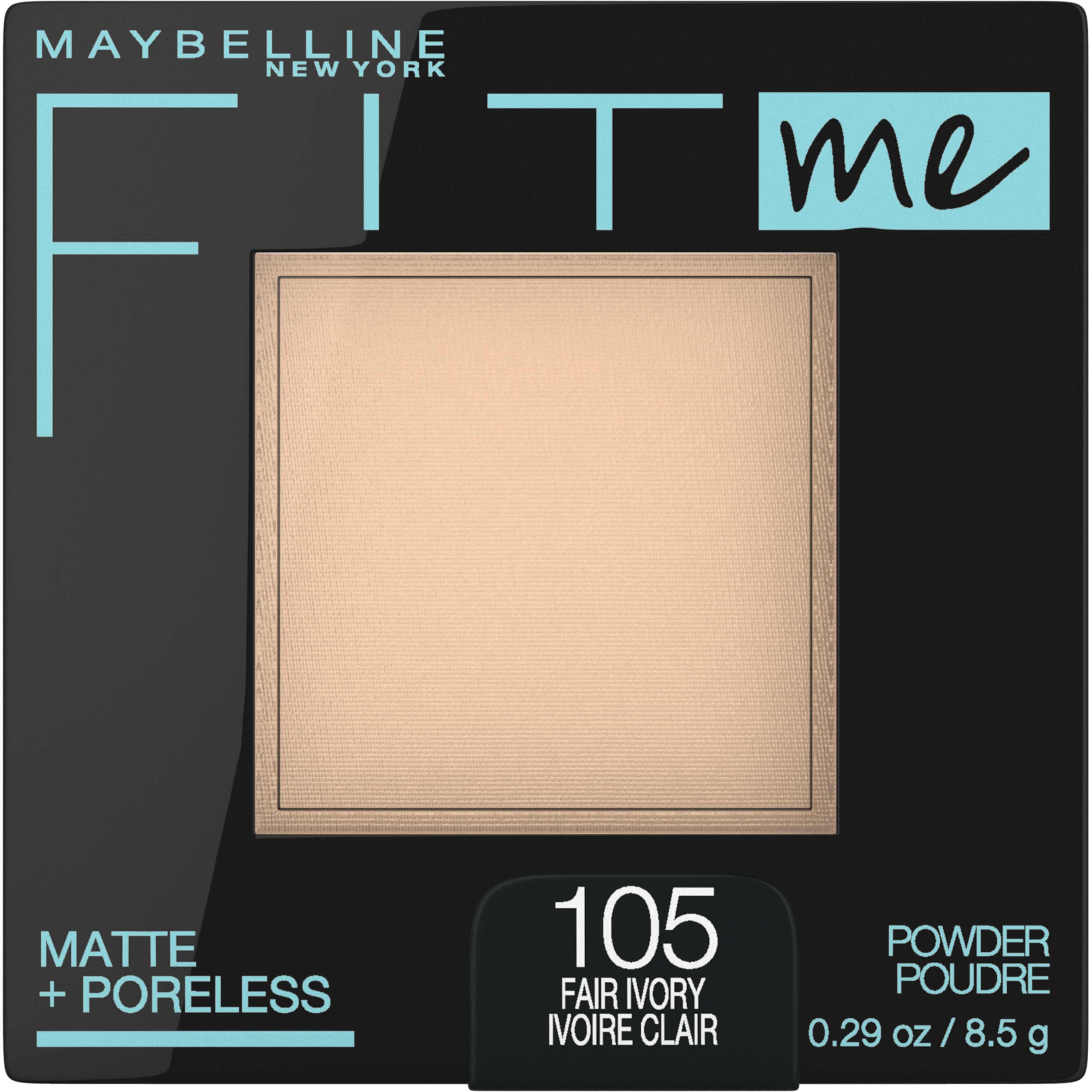 Maybelline New York Fit Me Matte + Poreless Pressed Face Powder, Fair Ivory - 0.29 Oz , CVS