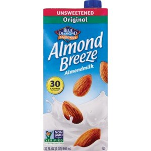 Blue Diamond Almond Breeze Unsweetened Almond Milk, Original, 32 Oz , CVS