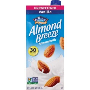 Blue Diamond Almond Breeze Unsweetened Almond Milk, Vanilla, 32 Oz , CVS