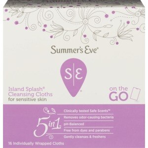 Summer's Eve Feminine Cleansing Cloths 16 Ct, Island Splash , CVS