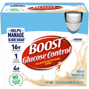 BOOST Glucose Control, Very Vanilla, 6 Ct - 8 Oz , CVS