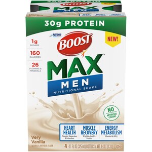 Boost Max Nutritional Shake, Very Vanilla 4 CT