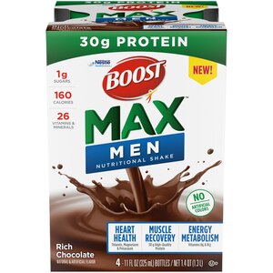 Boost Max Nutritional Shake, Rich Chocolate 4 CT