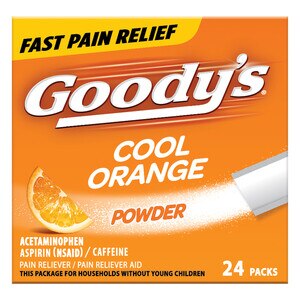 Goody's Extra Strength Headache Powders, Cool Orange Flavor, 24 CT