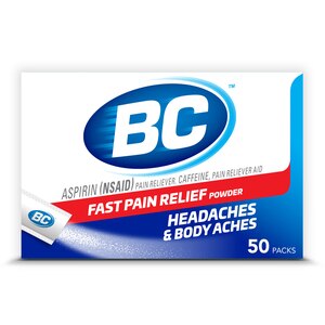 BC - Aspirina en polvo para alivio rápido del dolor