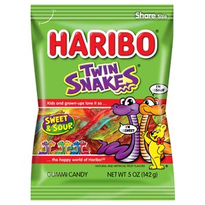  Haribo Twin Snakes Sweet and Sour Gummi Candy 