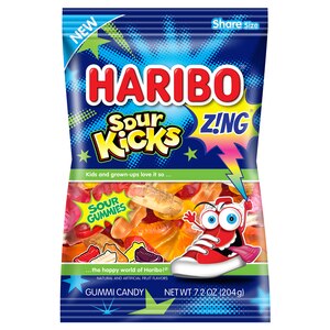 Haribo Z!ng Sour Kicks Gummi Candy, 7.2 oz