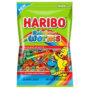 Haribo Rainbow Worms Gummi Candy, 8 oz | CVS