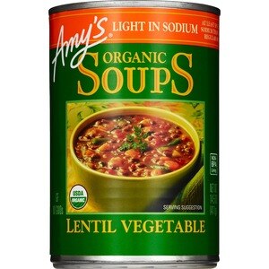 Amys Lentil Vegetable Soup, Organic, Light in Sodium - 14.5 oz