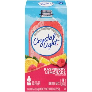 Crystal Light On-The-Go Drink Mix Packets, Raspberry Lemonade, 10 Ct - 0.08 Oz , CVS