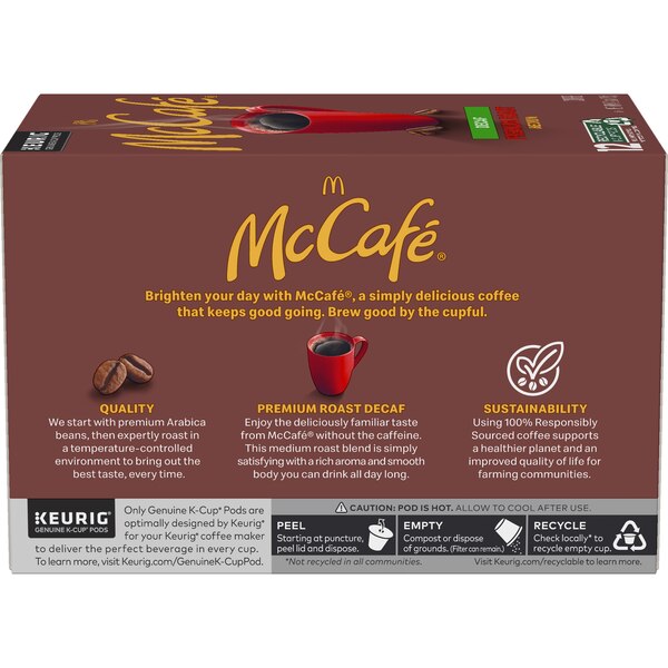 McCafe Premium Roast Decaf Ground Coffee (12oz Bags, Pack of 6)