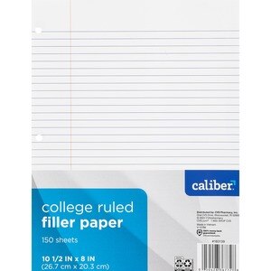 Caliber Filler Paper College Ruled, 150 Ct , CVS