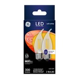GE Soft White 40W LED Decorative Light Bulbs, LED CAM, 2 CT, thumbnail image 1 of 1