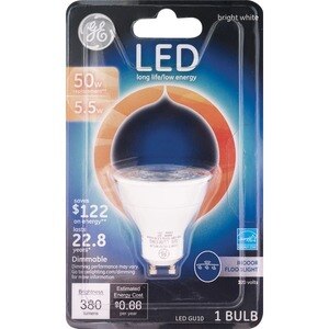 General Electric LED GU10 Long Life Low Energy Indoor Flood Light Bulb , CVS