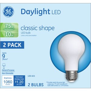 General Electric LED Classic Daylight A21 Light Bulbs, 10w, 2 Ct , CVS