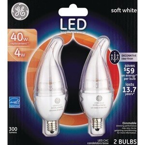 GE LED CAC Long Life Low Energy Decorative Light Bulb