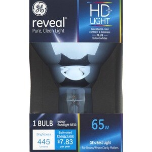 GE Reveal - Reflector para interiores, 65 vatios, direccional, BR30
