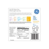 GE Soft White 50-200-250W Incandescent 3-Way Frosted A21 Light Bulbs, 2 ct, thumbnail image 3 of 3