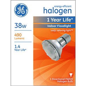 GE Lighting 38-Watt Halogen Indoor Floodlight, PAR20, 1 CT