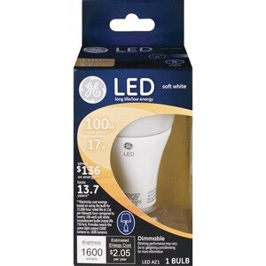 General Electric LED Long Life Low Energy Replacement Bulb, 100W , CVS
