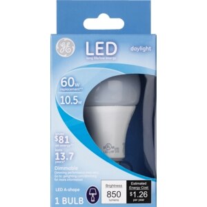 General Electric Daylight Medium Base 11w LED A19 Bulb, White , CVS