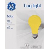 GE 60W Bug Light , 2 Outdoor Bulbs, thumbnail image 1 of 4