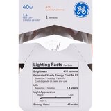 GE Decorative 40W Bulb, Crystal Clear, thumbnail image 5 of 5