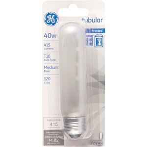 GE Tubular 40W Specialty Bulb, Frosted