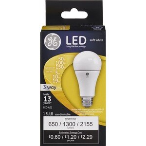 General Electric LED Long Life Low Energy Bulb Soft White, 3 Way , CVS