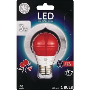General Electric LED Long Life Low Energy Bulb 3W, Red , CVS