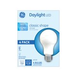 GE Daylight LED 60W Replacement Frosted General Purpose A19 Light Bulbs (4-Pack), thumbnail image 1 of 3