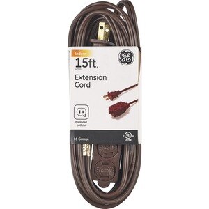 General Electric 15ft Indoor Extension Cord, Brown , CVS