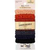 Scunci Unbreakable All Day Medium Hold Ponytailers, Assorted Colors, 8 CT, thumbnail image 1 of 2