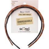 Scunci by Conair Unbreakable All Day Hold Headband, Black/Brown, 2 CT, thumbnail image 1 of 2