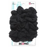 Scunci Fabric Scrunchies, Black, 8 CT, thumbnail image 1 of 1