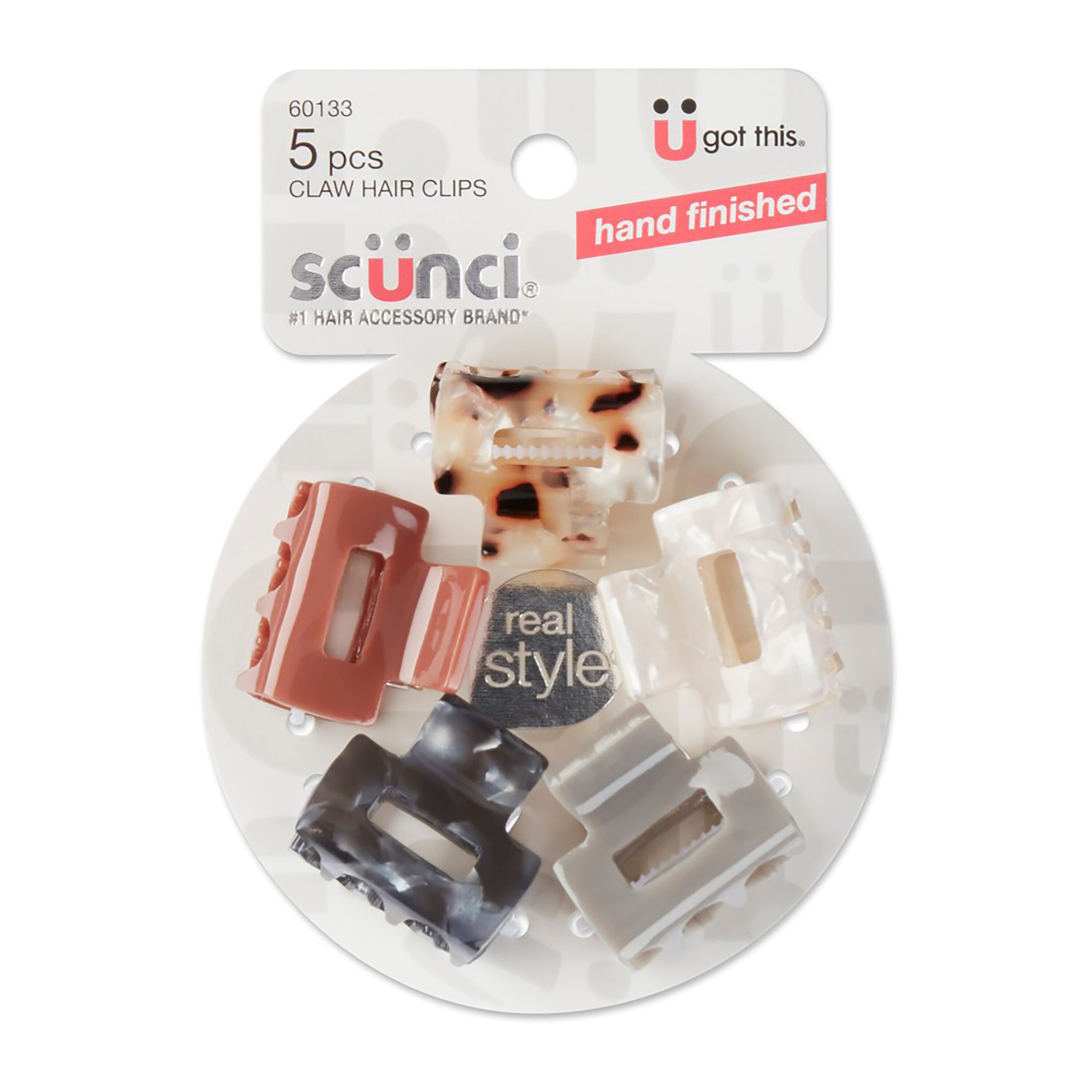 Scunci Mini Open Cut Claw Clips 5pk - 5 Ct , CVS