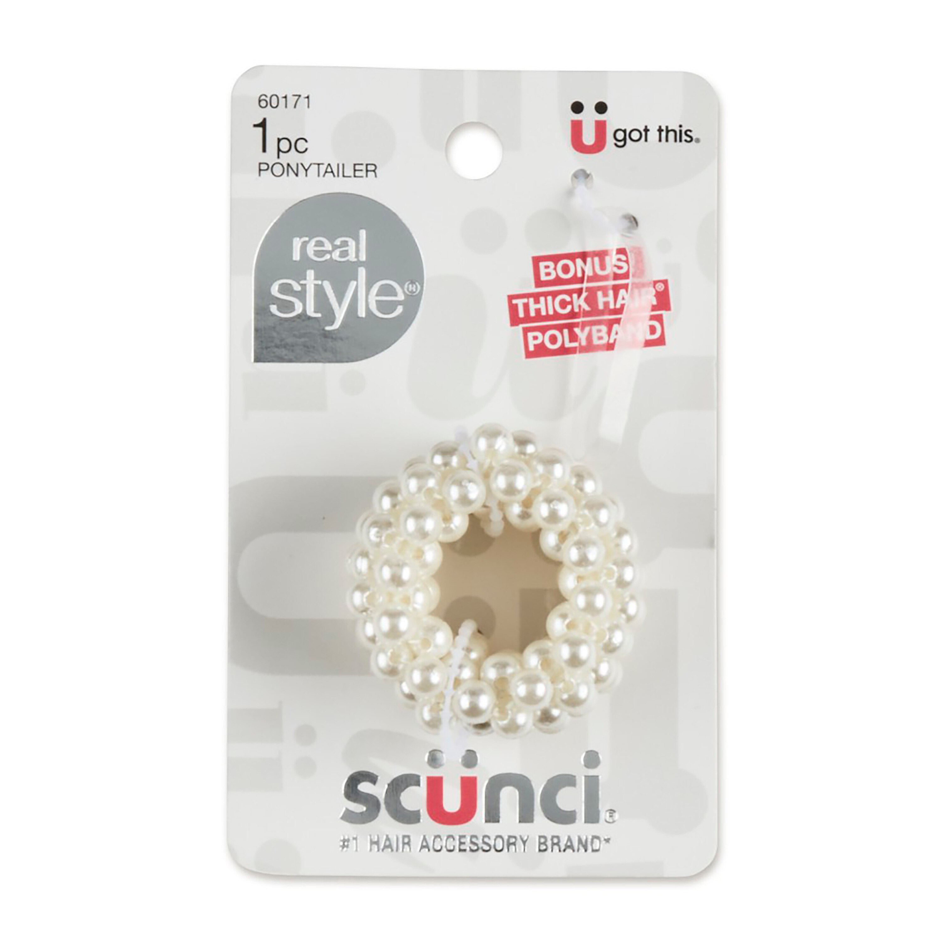Scunci Pearl Covered Ponytailer 1pk , CVS