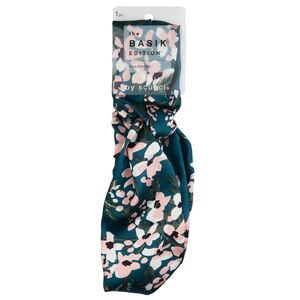 Scunci The Basik Edition Headwrap, Teal/Pink Floral, 1 Ct , CVS