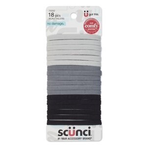 Scunci Mixed Neutral Ponytailers, 18CT