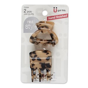 Scunci Hand Finished Jaw Clips, 2 Ct , CVS