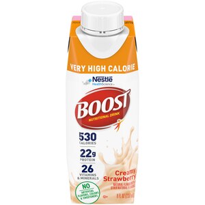 BOOST Very High Calorie Nutritional Drink, Creamy Strawberry, 8 Fl Oz - 8 Oz , CVS