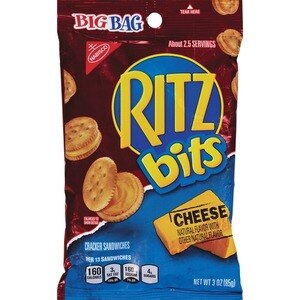 Nabisco Ritz Bits Cheese Sandwich Crackers Big Bag, 3 Oz , CVS