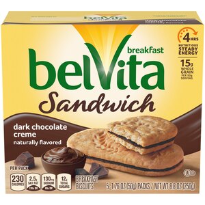 belVita Sandwich Dark Chocolate, 8.8 OZ