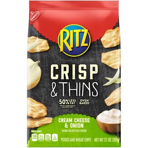 Ritz Crisp & Thins Cream Cheese & Onion, 7.1 Oz , CVS