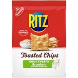 RITZ Toasted Chips Sour Cream and Onion Crackers, 8.1 oz, thumbnail image 1 of 5
